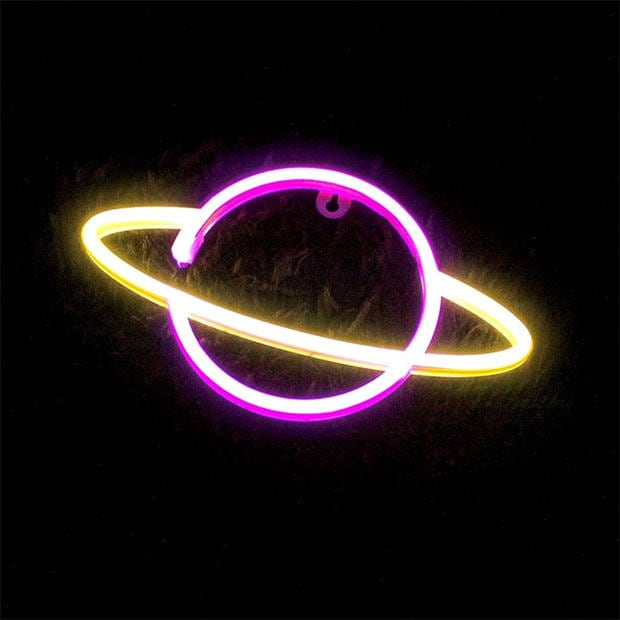 Multi Format and Universal - Litely - Planet – Yellow Ring  Neon LED light