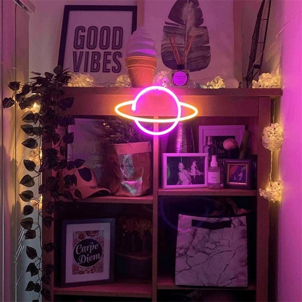 Multi Format and Universal - Litely - Planet – Yellow Ring  Neon LED light