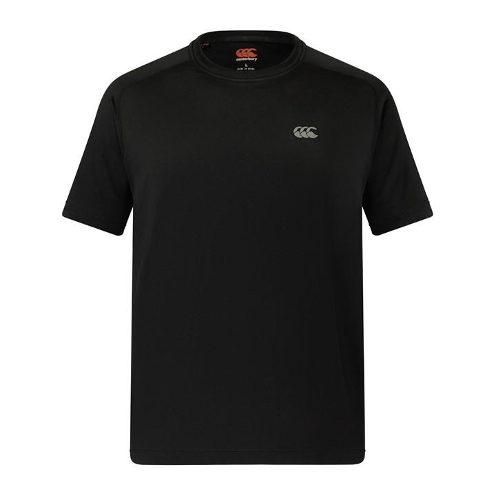 Canterbury Men's Black Tempo Short Sleeve Performance T-Shirt in Size 2XL, Sports Direct