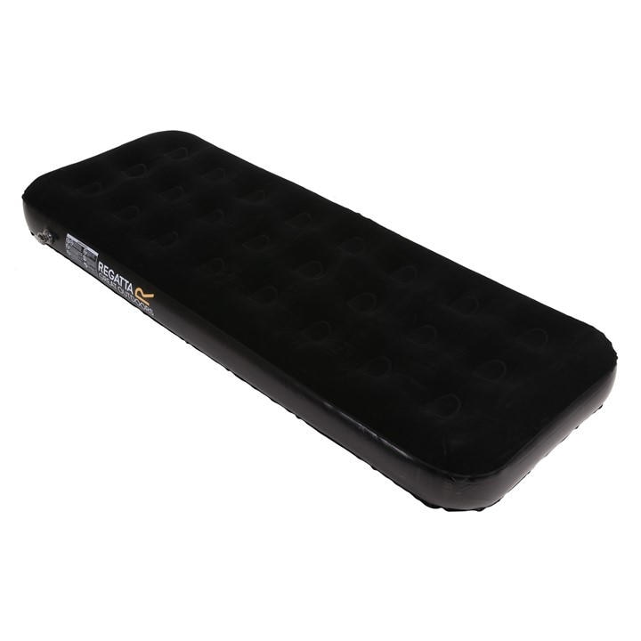 Regatta  Black Flock Single Inflatable Airbed With Pvc Base, Sports Direct