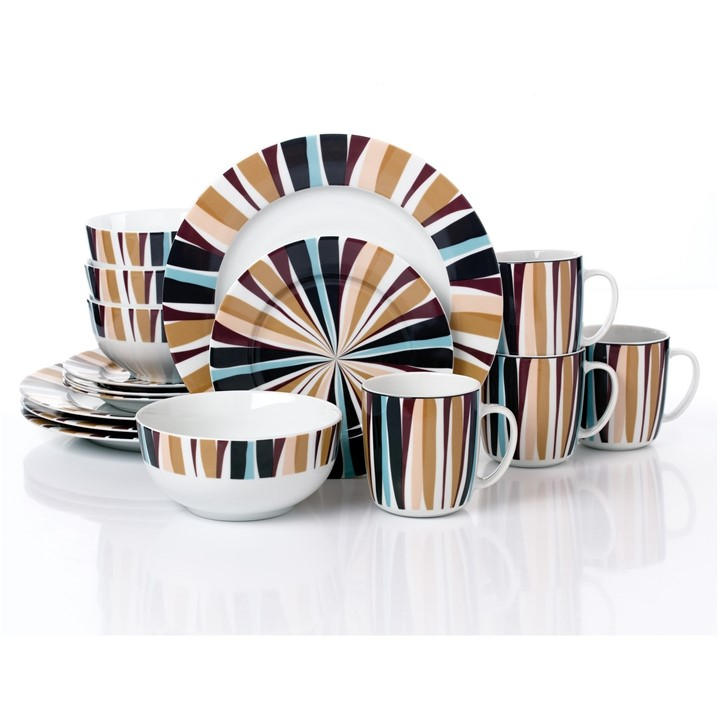 Waterside   16Pc Animal Print Dinner Set, Sports Direct