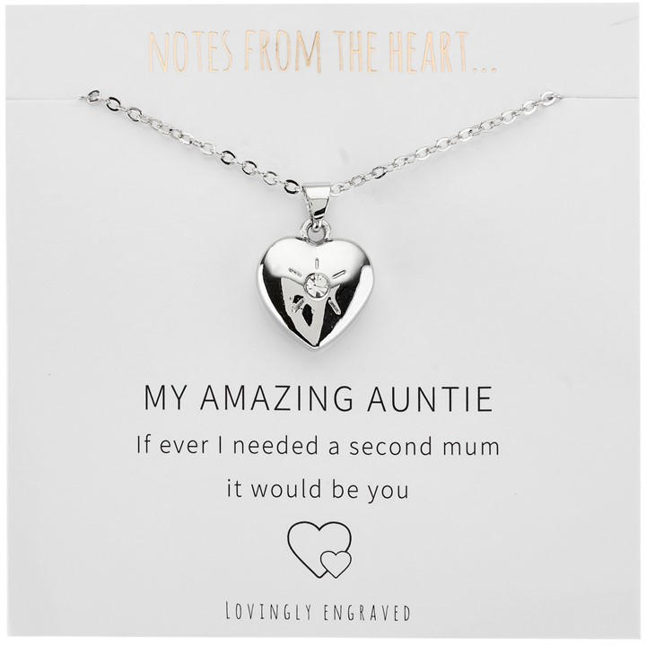 Notes From The Heart Women's Silver Nfth My Amazing Auntie, Sports Direct