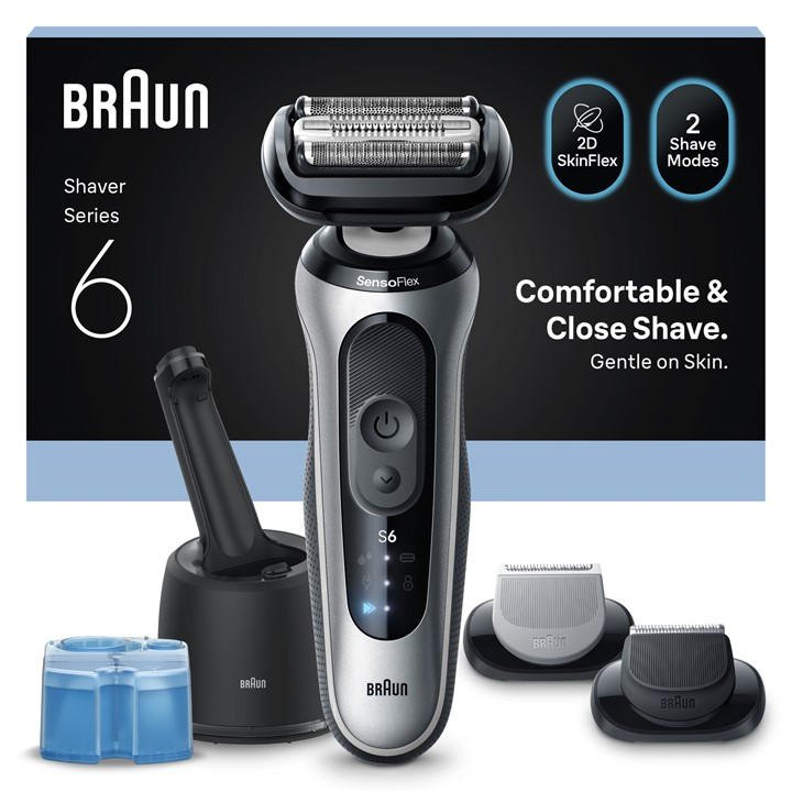 Braun Series 6 62-S7650cc Wet & Dry Shaver & Smartcare Centre - Silver, Silver/Grey - Image 9