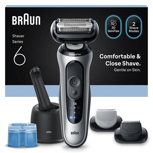Braun - Braun Series 6 Electric Shaver 62-S7650CC Silver