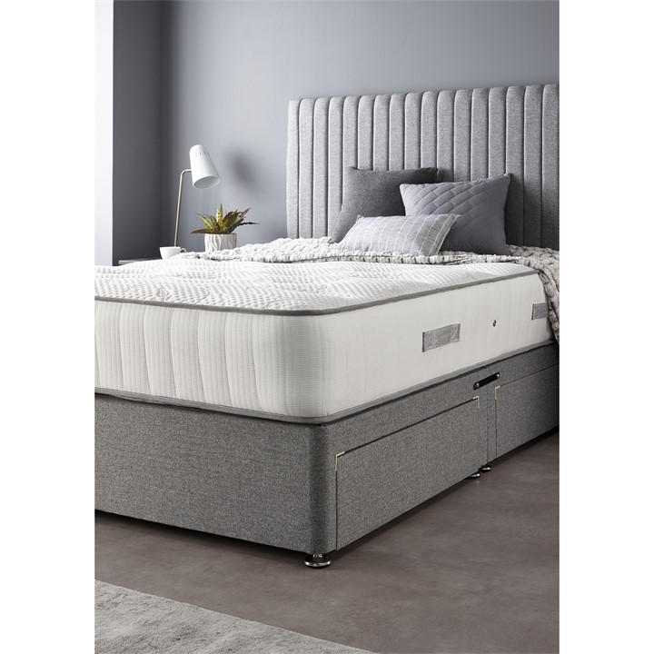 Aspire  White Cashmere Pocket Mattress in Size Double, Sports Direct