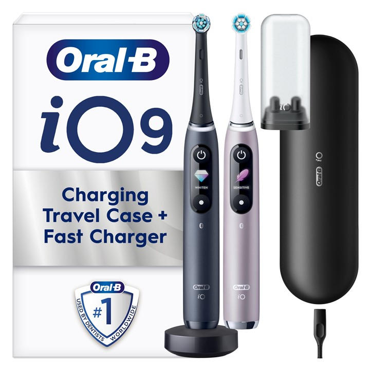 Oral B  Black Lava & Rose Quartz Oral-B Io9 (Duo Pack), Sports Direct