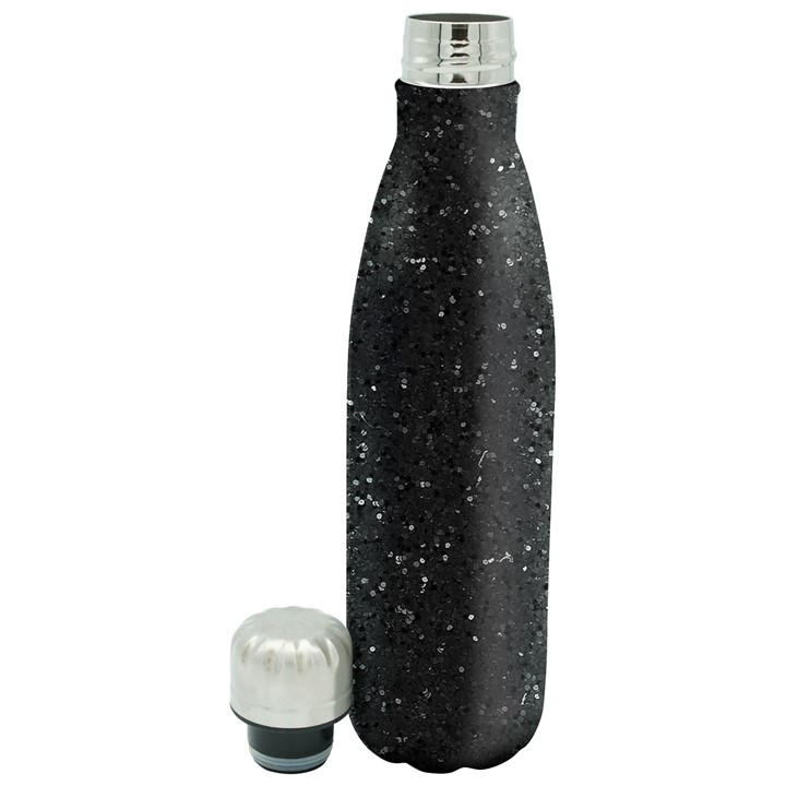 Dare 2B  Black Metal Glitter Drinks Bottle, Sports Direct