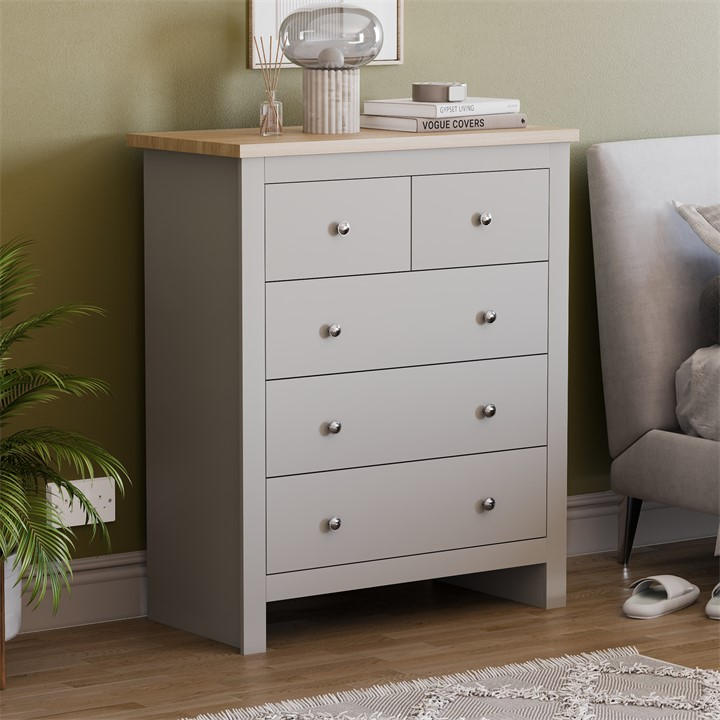 Lassic  Grey Vida Designs Arlington 3+2 Drawer Chest, Sports Direct