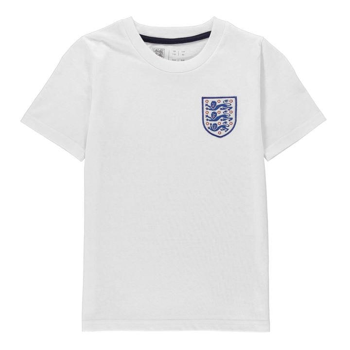 England Boys Small Crest T Shirt , Football by FA in Size 11 - 12 Years, Sports Direct