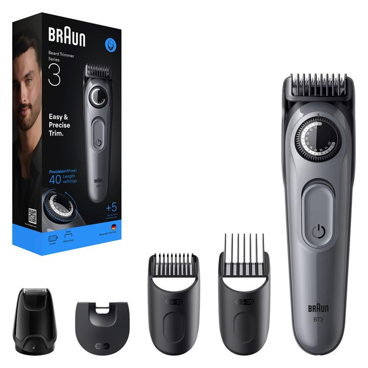 Braun Men's Grey Bt3560 Beard Trimmer Ms, Sports Direct