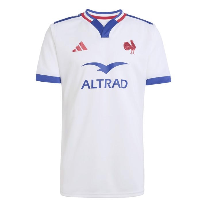 France  Men's   Rugby Away Short Sleeve Six Nations 2026 Shirt, Football by adidas in Size XL, Sports Direct
