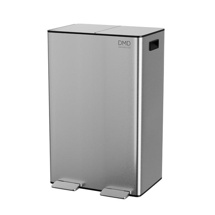 Dmd Collective  Silver 60L Stainless Steel Bin, Sports Direct