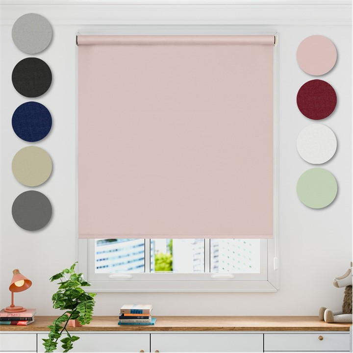 Emma Barclay  Pink Blackout Roller Blind Thermal in Size 4'0, Sports Direct