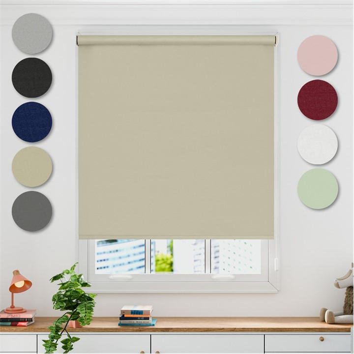 Emma Barclay  Cream Blackout Roller Blind Thermal in Size 4'0, Sports Direct