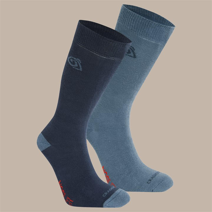Craghoppers  Blnvy/Blstne Nosi Life Twin Pack Socks in Size 7 - 11, Sports Direct