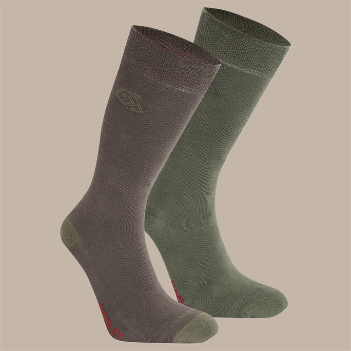 Craghoppers  Wdldgr/Wldol Nosi Life Twin Pack Socks in Size 4 -8, Sports Direct