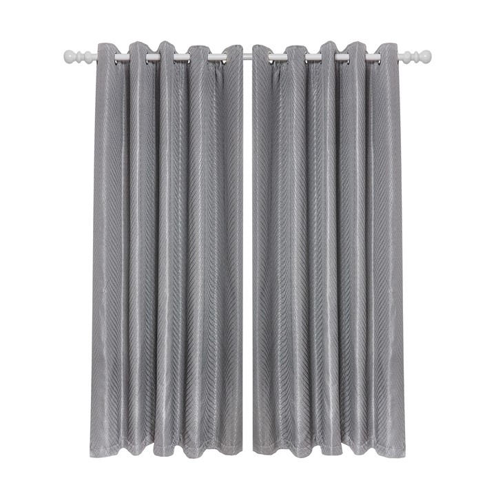 Emma Barclay  Grey Lined Eyelet Curtains Aura in Size 66x72 Inch, Sports Direct