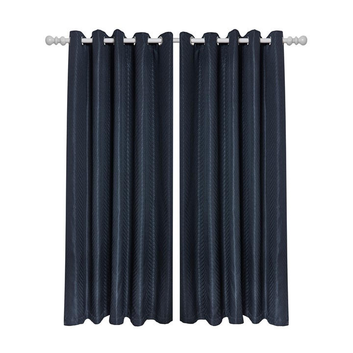 Emma Barclay  Blue Lined Eyelet Curtains Aura in Size 45x54, Sports Direct