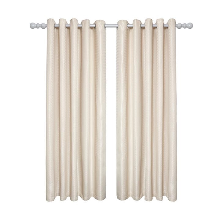 Emma Barclay  Cream Lined Eyelet Curtains Aura in Size 46x54 Inch, Sports Direct
