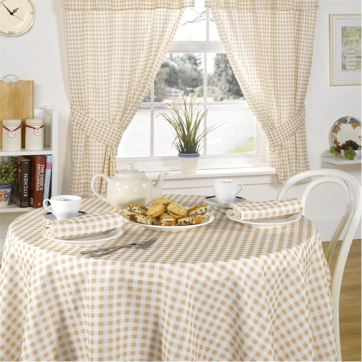 Emma Barclay  Beige Kitchen Curtains Pencil Pleat With Tiebacks Molly in Size 46x54 Inch, Sports Direct
