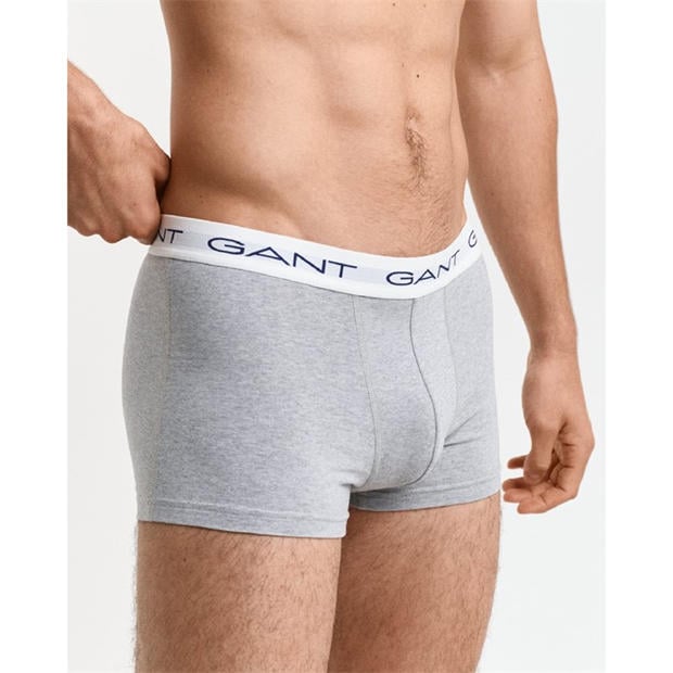 Grey - Gant - 3 Pack of Trunks