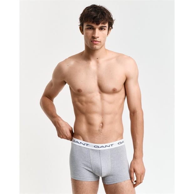 Grey - Gant - 3 Pack of Trunks