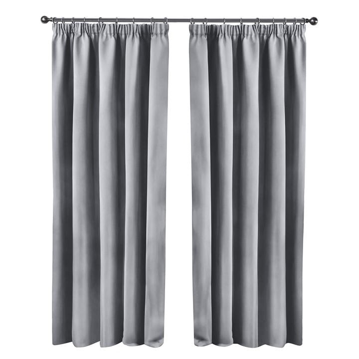 Emma Barclay  Grey Blackout Curtains Thermal Pencil Pleat Cali in Size 46x54 Inch, Sports Direct