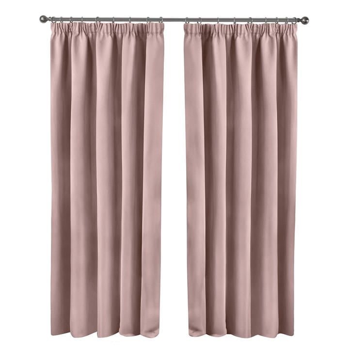 Emma Barclay  Pink Blackout Curtains Thermal Pencil Pleat Cali in Size 46x54 Inch, Sports Direct