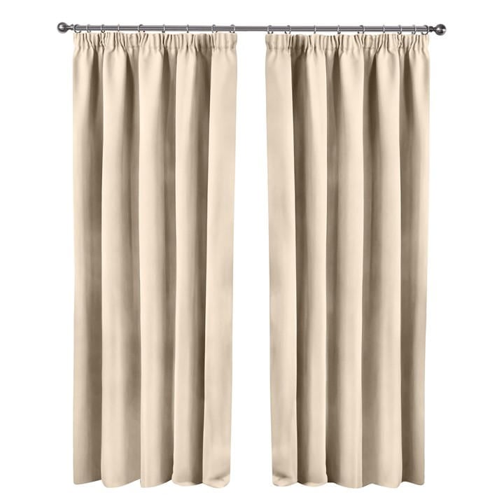Emma Barclay  Beige Blackout Curtains Thermal Pencil Pleat Cali in Size 45x54, Sports Direct