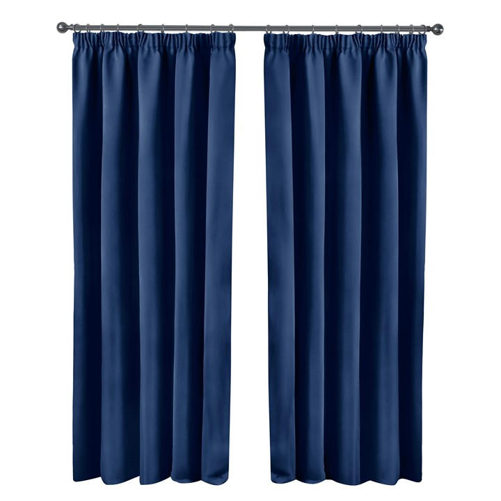 Emma Barclay  Blue Blackout Curtains Thermal Pencil Pleat Cali in Size 46x54 Inch, Sports Direct
