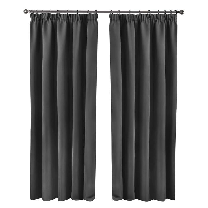 Emma Barclay  Grey Blackout Curtains Thermal Pencil Pleat Cali in Size 46x54 Inch, Sports Direct