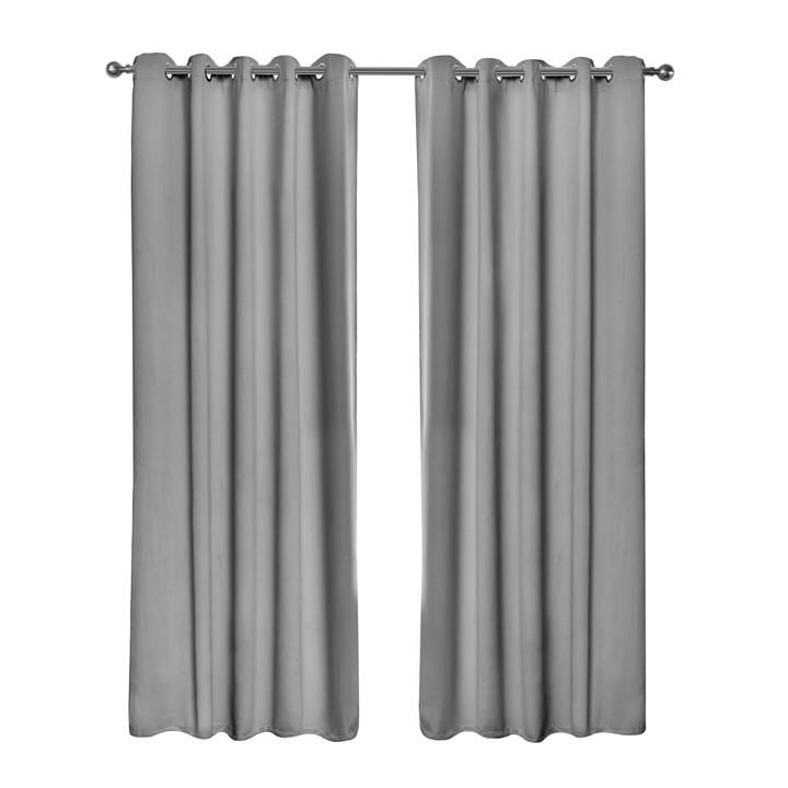 Emma Barclay  Grey Thermal Blackout Curtains Eyelet Cali in Size 66x72 Inch, Sports Direct