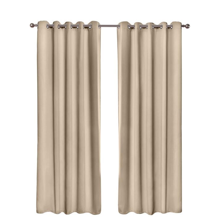 Emma Barclay  Beige Thermal Blackout Curtains Eyelet Cali in Size 66x72 Inch, Sports Direct