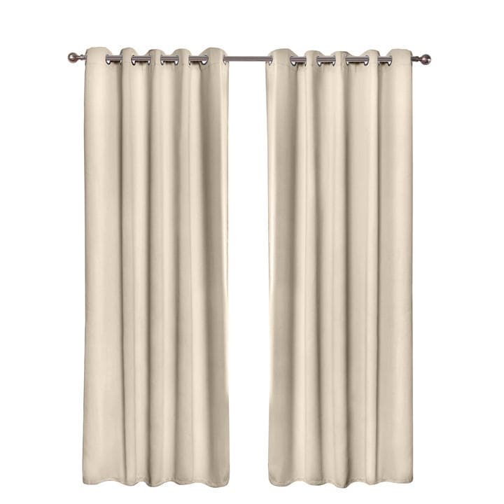 Emma Barclay  Beige Thermal Blackout Curtains Eyelet Cali in Size 66x72 Inch, Sports Direct