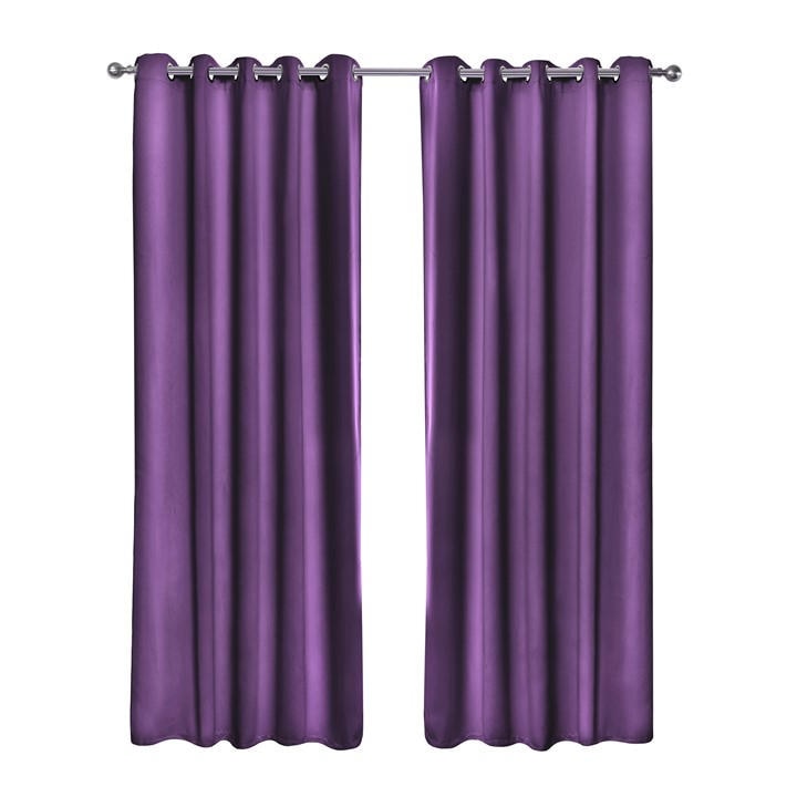 Emma Barclay  Amethyst Purple Thermal Blackout Curtains Eyelet Cali in Size 90x90 Inch, Sports Direct