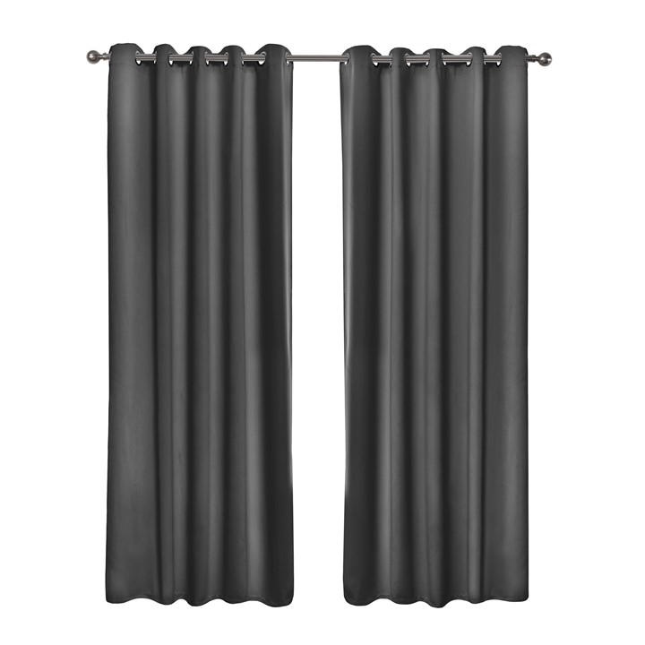 Emma Barclay  Grey Thermal Blackout Curtains Eyelet Cali in Size 66x72 Inch, Sports Direct