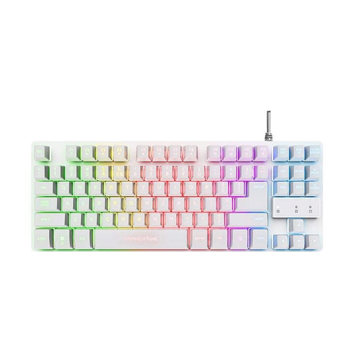 Trust  White Gxt 833W Thado Tkl Keyboard, Sports Direct