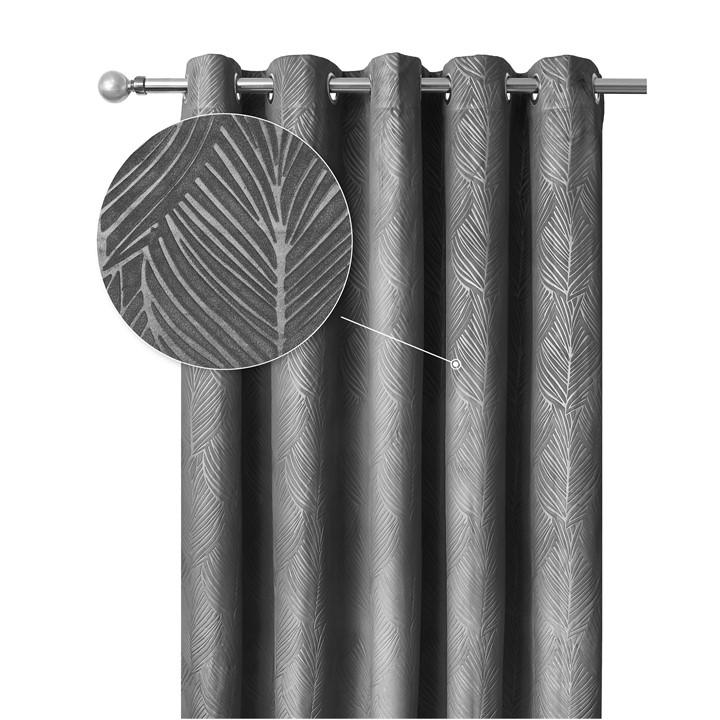 Emma Barclay  Grey Blackout Curtains Thermal Velvet Eyelet Twilight in Size 45x54, Sports Direct