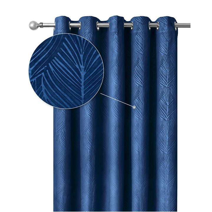 Emma Barclay  Blue Blackout Curtains Thermal Velvet Eyelet Twilight in Size 45x54, Sports Direct