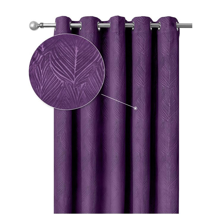 Emma Barclay  Purple Blackout Curtains Thermal Velvet Eyelet Twilight in Size 45x54, Sports Direct