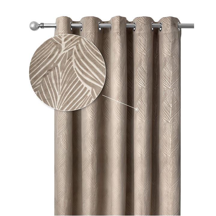 Emma Barclay  Beige Blackout Curtains Thermal Velvet Eyelet Twilight in Size 45x54, Sports Direct