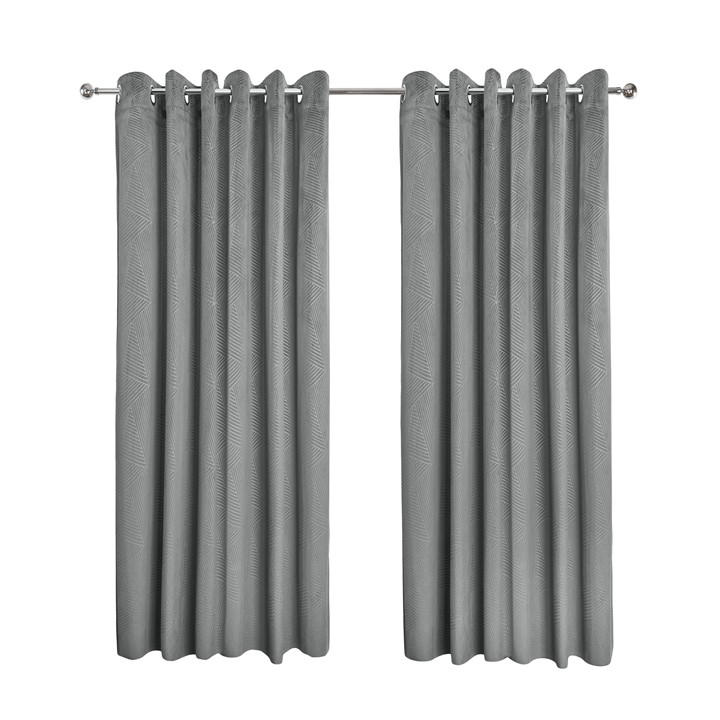 Emma Barclay  Silver Blackout Curtains Thermal Velvet Eyelet Midnight in Size 66x72 Inch, Sports Direct