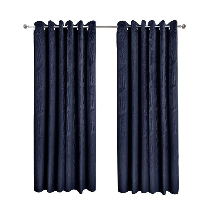 Emma Barclay  Blue Blackout Curtains Thermal Velvet Eyelet Midnight in Size 45x54, Sports Direct