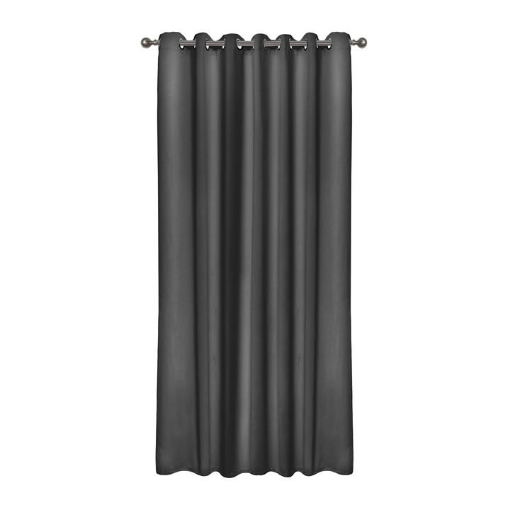 Emma Barclay  Grey Door Curtain Thermal Blackout Eyelet Cali in Size 117x213cm, Sports Direct