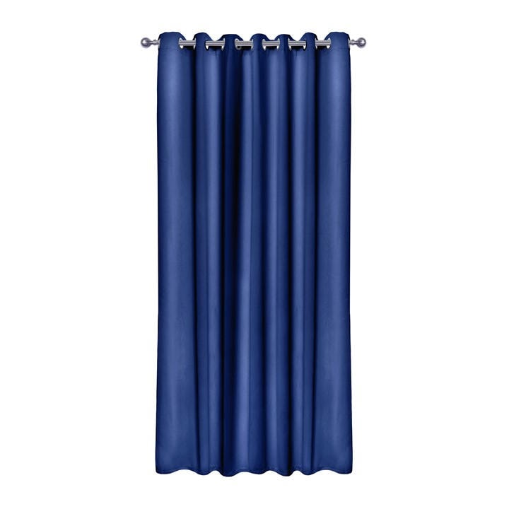 Emma Barclay  Blue Door Curtain Thermal Blackout Eyelet Cali in Size 117x213cm, Sports Direct