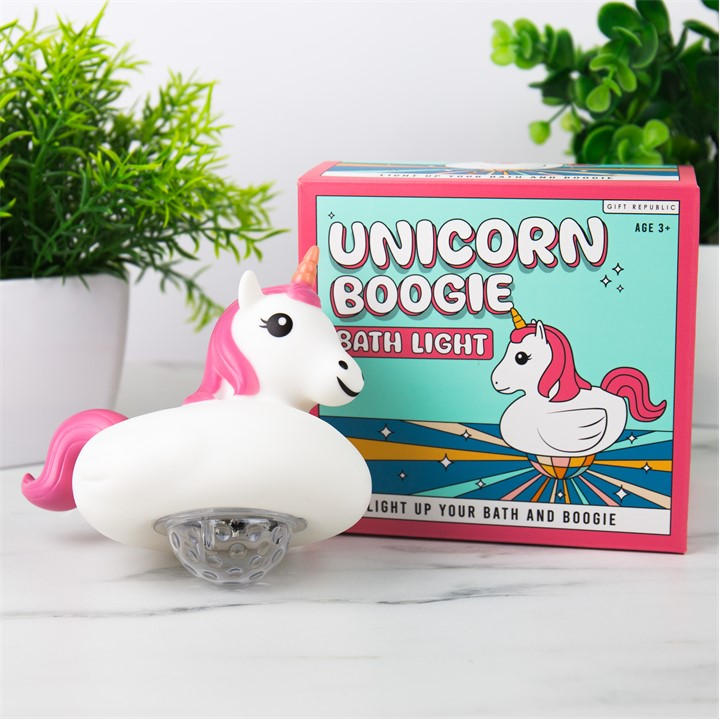Gift Republic  Kids White Unicorn Disco Bath Light, Sports Direct