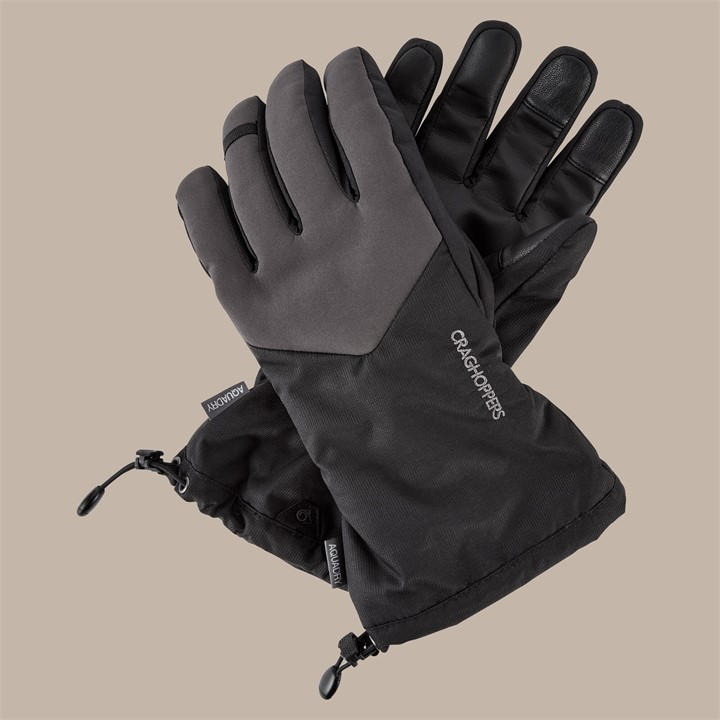Craghoppers  Black Otho Glove in Size M - L, Sports Direct