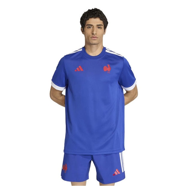 Semi L Blue - adidas - France Rugby Home T-Shirt 2026 Mens