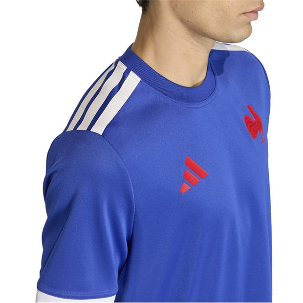 Semi L Blue - adidas - France Rugby Home T-Shirt 2026 Mens