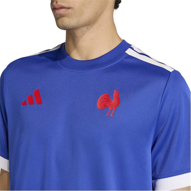 Semi L Blue - adidas - France Rugby Home T-Shirt 2026 Mens